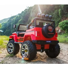 Детский электромобиль джип M 3237EBLR-3 красный с четырьмя моторами фото 14