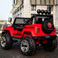Детский электромобиль джип M 3237EBLR-3 красный с четырьмя моторами фото 37