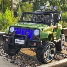 Детский электромобиль джип M 3237EBLR-10 хаки с четырьмя моторами
