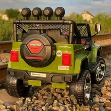 Детский электромобиль джип M 3237EBLR-10 хаки с четырьмя моторами фото 14
