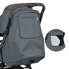 Прогулочная коляска El Camino Amber ME 1227 Magnet Gray темно-серая с чехлом на ножки фото 54