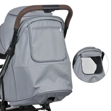 Прогулочная коляска El Camino Amber ME 1227 Owl Gray светло-серая с чехлом на ножки фото 54
