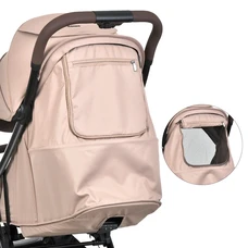 Прогулочная коляска El Camino Amber ME 1227 Nougat Beige бежевая с чехлом на ножки фото 54