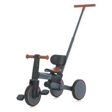 Трехколесный велосипед - беговел El Camino Foldi ME 1202 Graphite графитовый 3 в 1 с ручкой