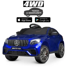 Детский электромобиль Mercedes M 4140EBLRS-4 синий в автопокраске фото 53