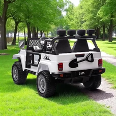 Двухместный детский электромобиль M 6108EBLR-1(24V) Jeep белый с 4 моторами фото 14