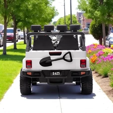 Двухместный детский электромобиль M 6108EBLR-1(24V) Jeep белый с 4 моторами фото 37