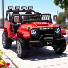 Двухместный детский электромобиль M 6108EBLR-3(24V) Jeep красный с 4 моторами фото 14