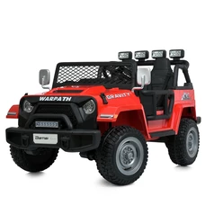 Двухместный детский электромобиль M 6108EBLR-3(24V) Jeep красный с 4 моторами фото 37