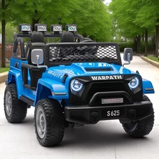 Двухместный детский электромобиль M 6108EBLR-4(24V) Jeep синий с 4 моторами фото 14