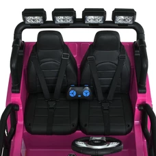 Двухместный детский электромобиль M 6108EBLR-8(24V) Jeep розовый с 4 моторами фото 16