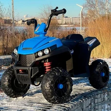 Детский квадроцикл M 4131EL-4 синий с EVA колесами