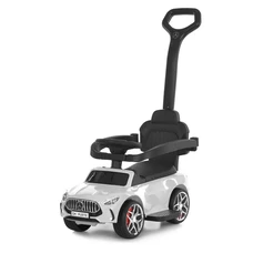 Каталка - толокар M 6255EL-1 белая Mercedes с ручкой