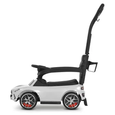 Каталка - толокар M 6255EL-1 белая Mercedes с ручкой фото 14