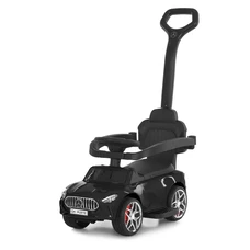 Каталка - толокар M 6255EL-2 черная Mercedes с ручкой