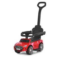 Каталка - толокар M 6255EL-3 красная Mercedes с ручкой