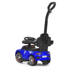 Каталка - толокар M 6255EL-4 синяя Mercedes с ручкой фото 21