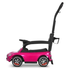 Каталка - толокар M 6255EL-8 розовая Mercedes с ручкой фото 37