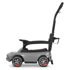 Каталка - толокар M 6255EL-11 серая Mercedes с ручкой фото 37