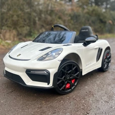 Детский электромобиль M 6055EBLR-1 Porsche белый с мягким сиденьем