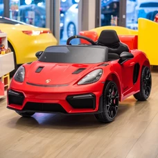 Детский электромобиль M 6055EBLR-3 Porsche красный с мягким сиденьем
