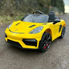 Детский электромобиль M 6055EBLR-6 Porsche желтый с мягким сиденьем