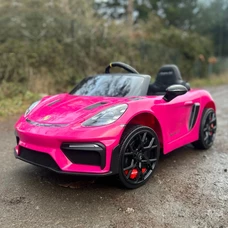 Детский электромобиль M 6055EBLR-8 Porsche розовый с мягким сиденьем