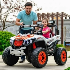 Двухместный детский электромобиль багги M 6349EBLR-7(24V) оранжевый с 4 моторами фото 41