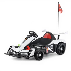 Детский электрокарт M 6147EBLR-1(24V) белый с мягким сиденьем