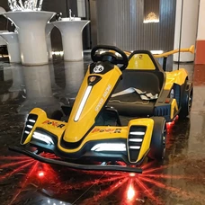 Детский электрокарт M 6147EBLR-6(24V) желтый с мягким сиденьем