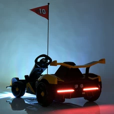 Детский электрокарт M 6147EBLR-6(24V) желтый с мягким сиденьем фото 16