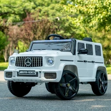 Детский электромобиль M 6343EBLR-1 белый Mercedes с мягким сиденьем