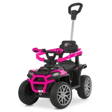 Детский квадроцикл - толокар M 6323EBLR-8 розовый с ручкой