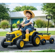 Детский трактор M 6269EBLR-6 желтый каталка - толокар 3 в 1 фото 14