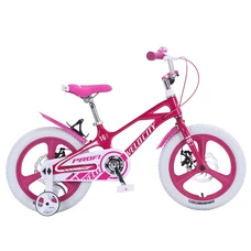Детский велосипед Prof1 16д. MB16VCG pink Velocity розовый с боковыми колесиками