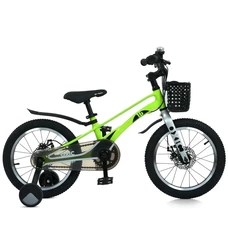 Детский велосипед 16д. Prof1 MB 16Oxic Neon Green с корзинкой, зеленый фото 14