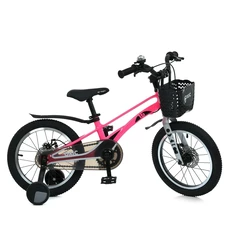 Детский велосипед 16д. Prof1 MB 16Oxic Neon Pink с корзинкой, розовый