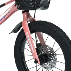 Детский велосипед 16д. Prof1 Flash MB 1683 Peony нежно-розовый, корзинка фото 37