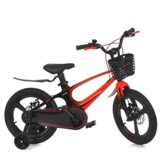 Детский велосипед 14д. Prof1 Stellar MB 141020-10 красно-черный, корзинка