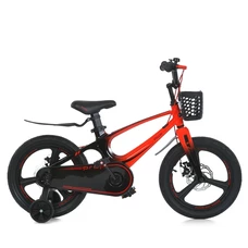 Детский велосипед 14д. Prof1 Stellar MB 141020-10 красно-черный, корзинка фото 14