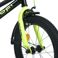 Детский велосипед 16д. MB 16015-1 Prime, фонарик, багажник, черно-салатовый фото 37