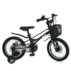 Детский велосипед 14д. Prof1 MB 14Oxic Black с корзинкой, магниевая рама, черный
