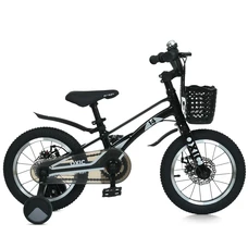 Детский велосипед 14д. Prof1 MB 14Oxic Black с корзинкой, магниевая рама, черный фото 14