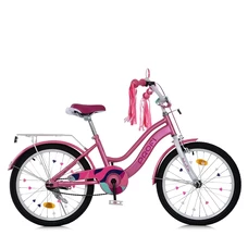 Детский велосипед Prof1 20д. MB 20051-1 Wave розовый, фонарик, зеркало, звонок фото 14