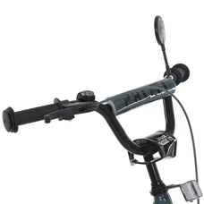 Детский велосипед 20д. Prof1 Brave MB 20023-1 хаки-белый, фонарь, багажник, подножка фото 21