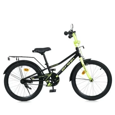 Детский велосипед Prof1 20д. MB 20015-1 Prime, черно-салатовый, фонарик, багажник фото 14