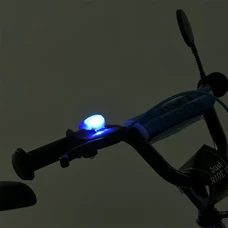 Детский велосипед 18д. MB 18022-1 Prof1 Brave, сине-белый, зеркало, звонок, фонарик фото 54