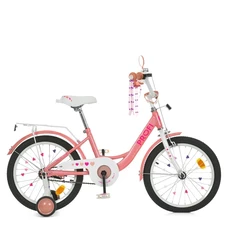 Детский велосипед для девочки 18д. MB 18041-1 Princess, персиково-белый, фонарик, багажник фото 14
