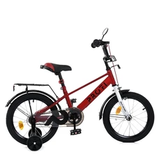 Детский велосипед Prof1 14д. MB 14021-1 Brave красно-белый, фонарик, багажник фото 14