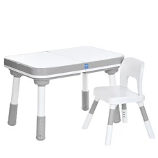 Детский столик Bambi M 6320-11 серый со стульчиком съемная столешница